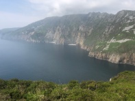 A misty view of the cliffs of Slieve Liag.