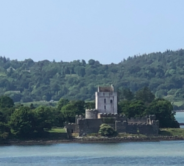 Doe Castle, a picturesque ruin overlooking Sheep Haven Bay.